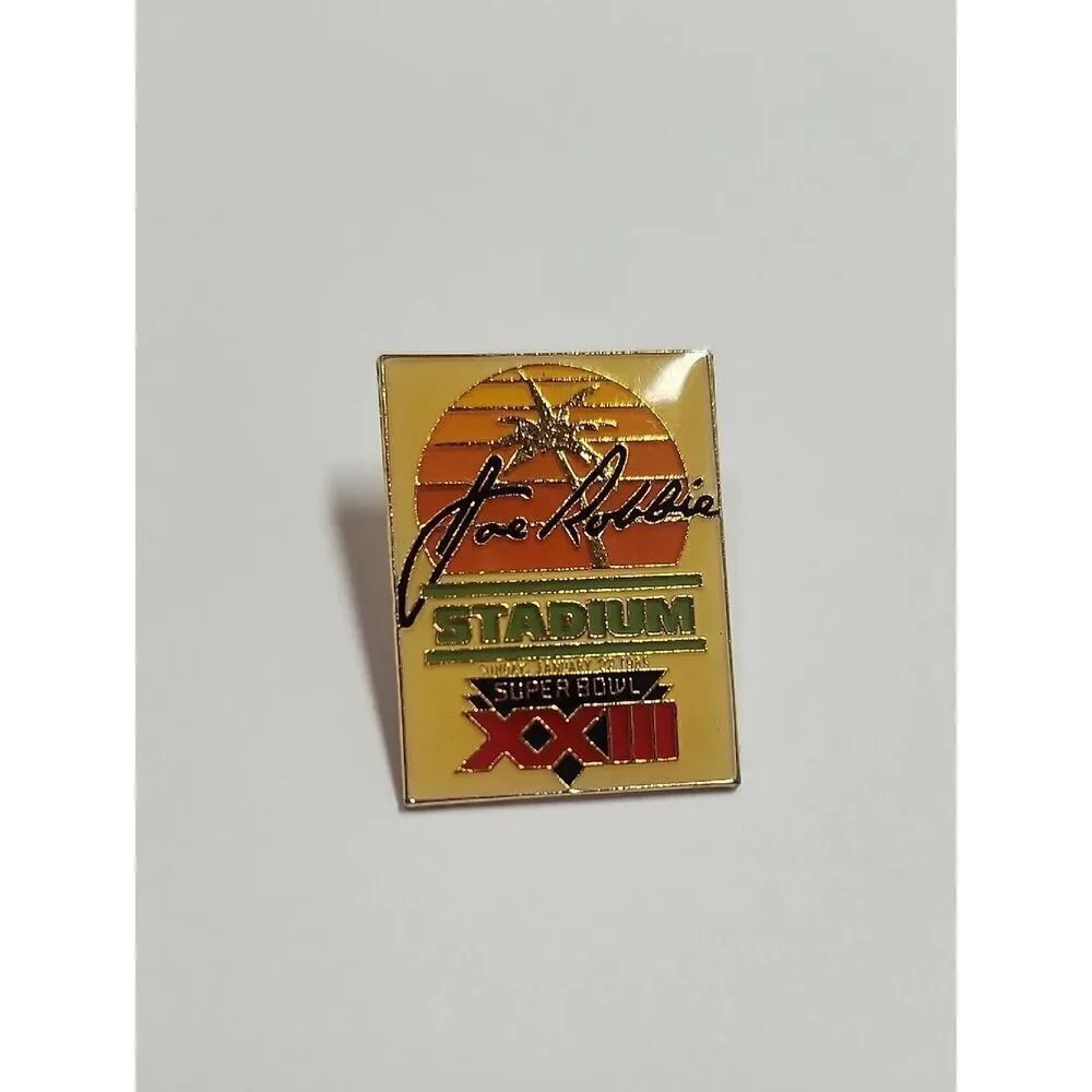 Joe Robbie Stadium 1988 Super Bowl XXIII Pin Sun Palm Tree